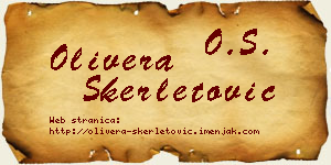 Olivera Skerletović vizit kartica